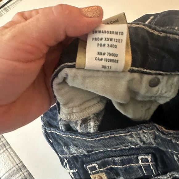 Big Star Darker Wash Y2K Inspired Maddie Boot Embroidered Pockets Jeans Size 25 - Picture 10 of 16